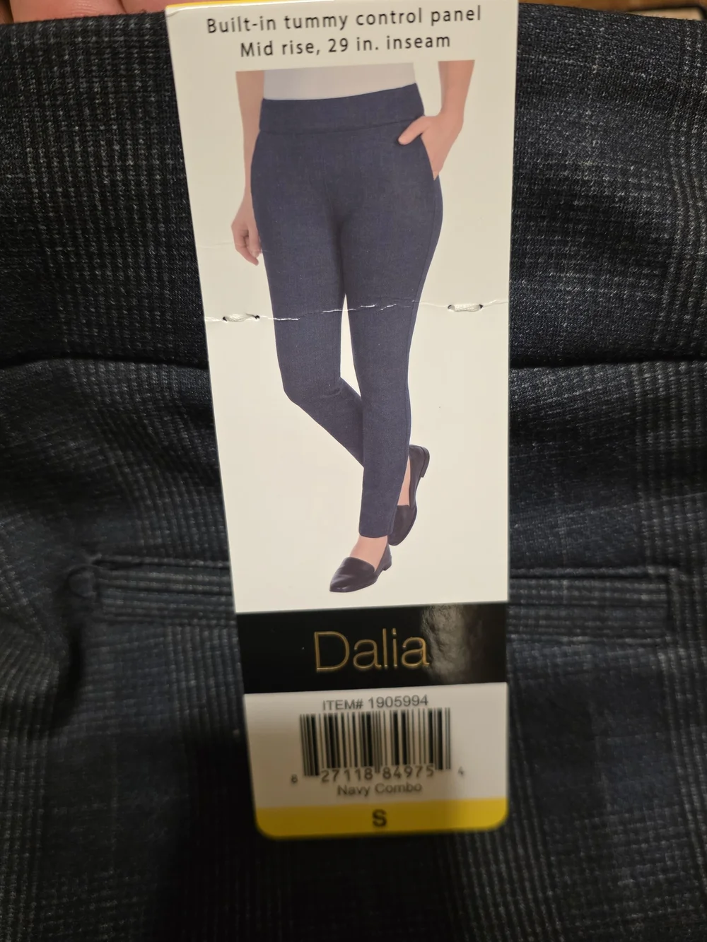 Dalia Navy Combo Pull-on Ponte Pants